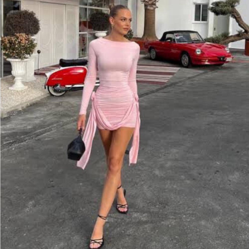 LIONESS Glory Mini Dress in Blush